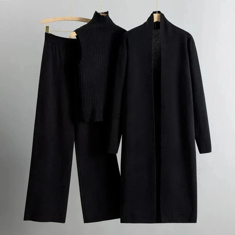 Ensemble Femme Décontracté Trois Pièces Élégant – Tenue Moderne Confortable