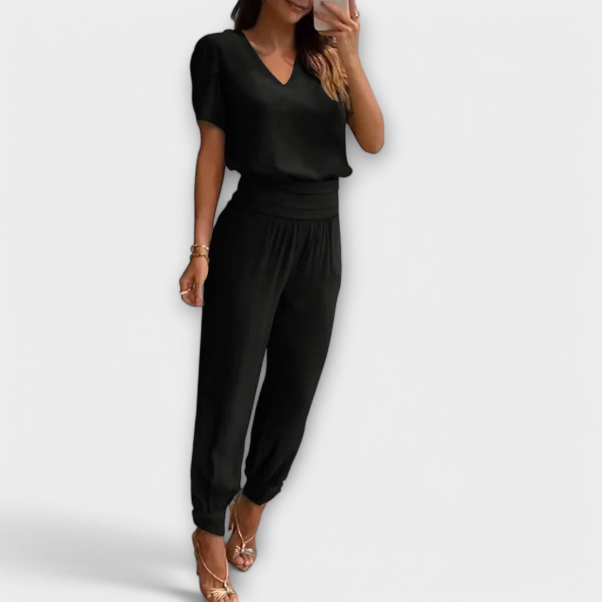 Women's set top and wide pants - Elegant and flowing