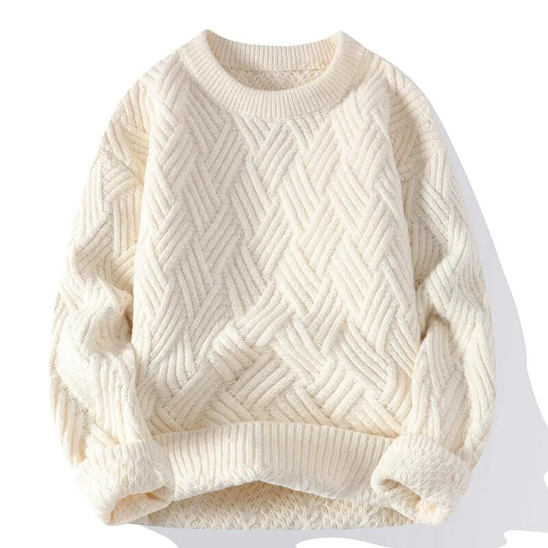 Pull Tricot Vintage Homme – Chandail Rétro Chaud Et Élégant