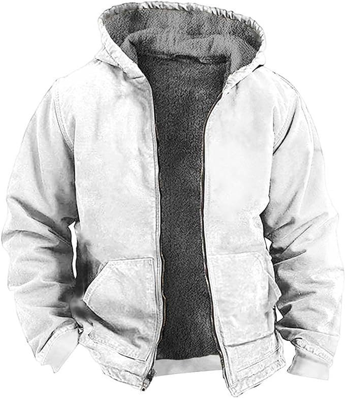 Veste imperméable et coupe-vent doublée en polaire pour homme