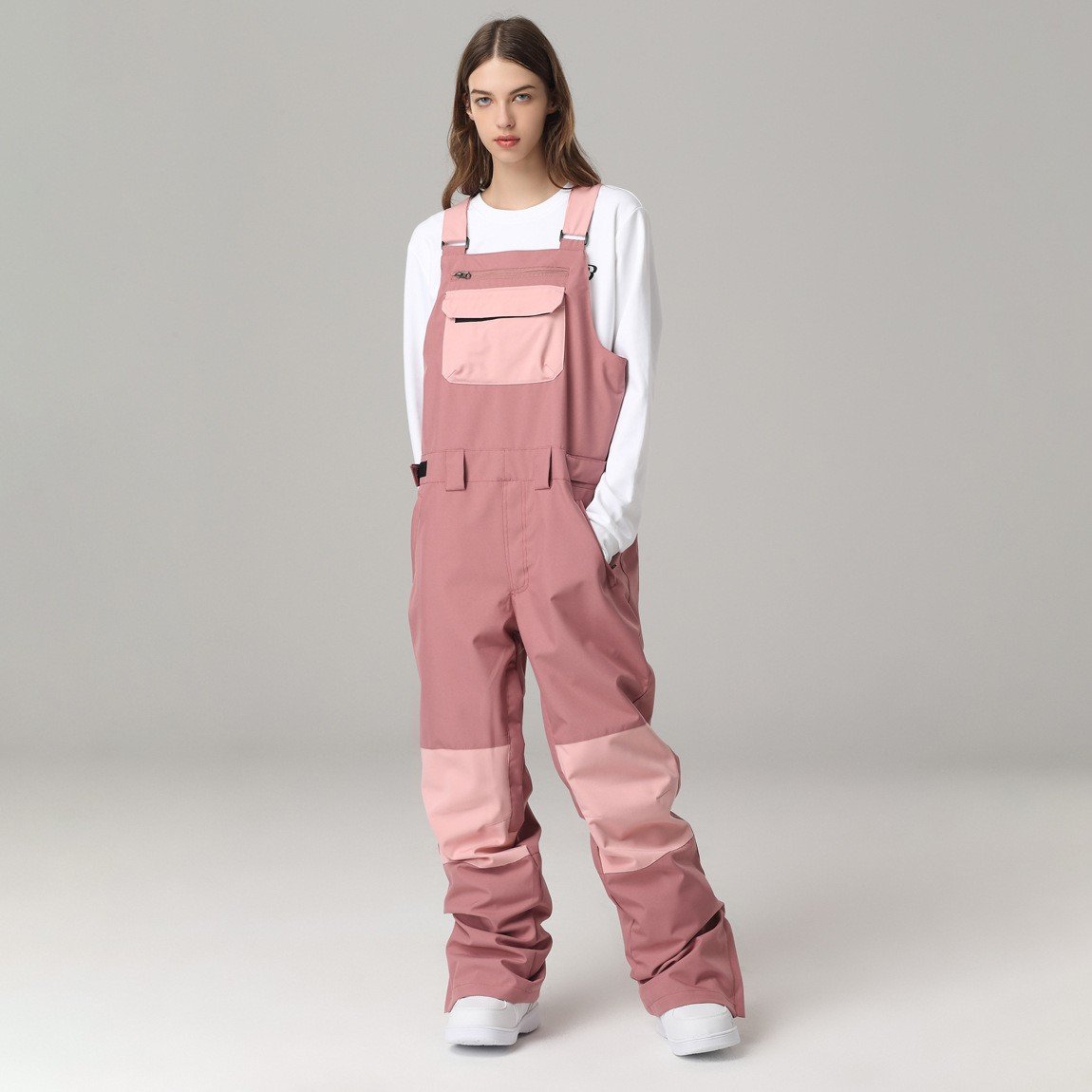 Salopette de Ski Unisexe à Bretelles Ajustables – Pantalon de Neige Hiver