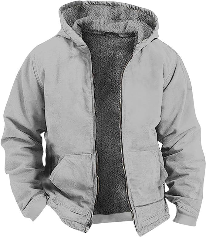 Veste imperméable et coupe-vent doublée en polaire pour homme