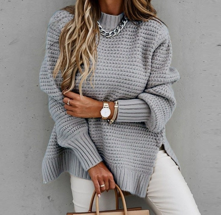 Women's knit sweater - Relaxed and comfortable long sleeves