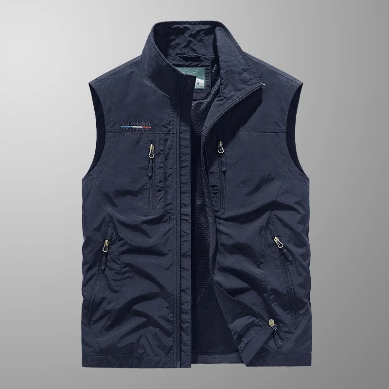 Bodywarmer homme zippe a col montant - Pratique et polyvalent