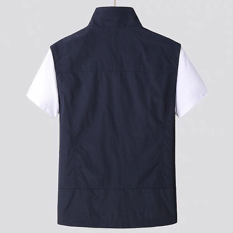 Gilet Zippé Sans Manches Léger et Respirant pour Homme – Vêtement d'Extérieur Polyvalent pour Voyage et Activités de Plein Air