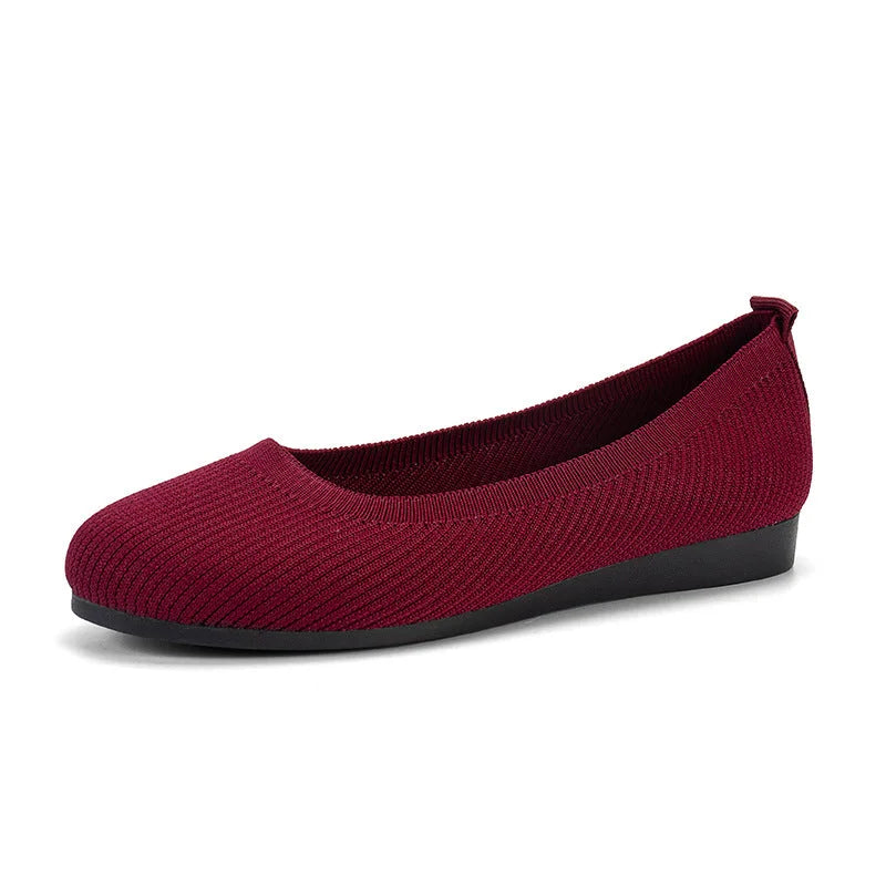 Chaussures Plates Femme Antidérapantes en Maille Légère – Confort Respirant pour Travail et Marche