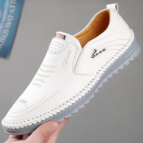Hommes Respirant Cuir Chaussures – Robustes, Élégantes, Orthopédiques