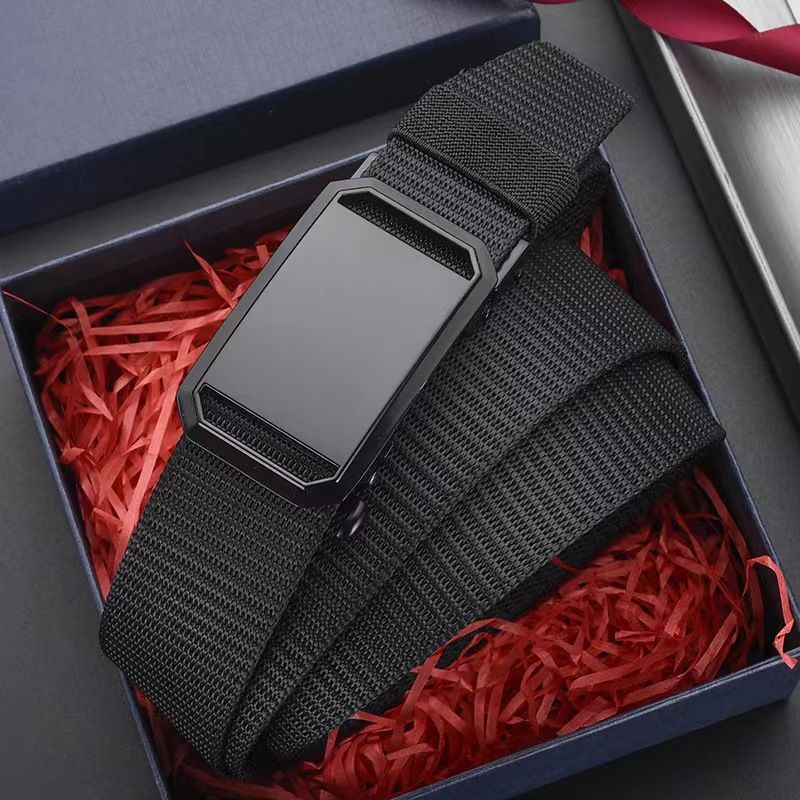 Ceinture en toile nylon durable pour homme – Boucle automatique sans dents style outdoor