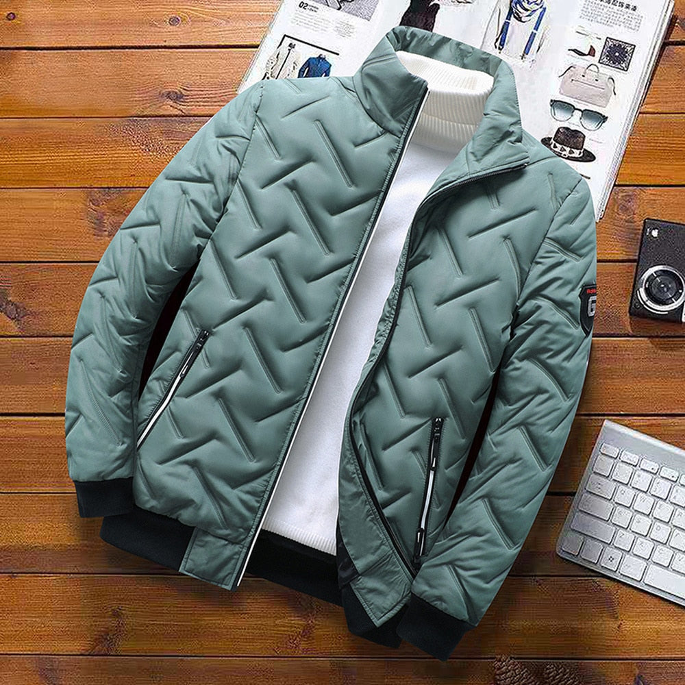 Veste Matelassée pour Homme – Manteau d’Hiver à Col Montant