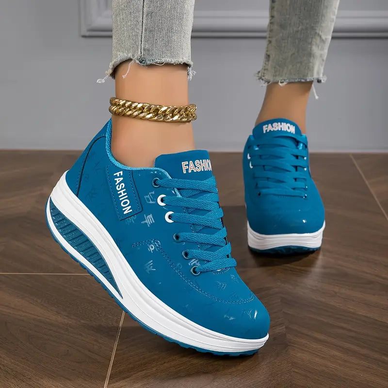 Baskets Orthopédiques Femme Confort à Lacets – Chaussures de Marche Décontractées Respirantes Légères et de Soutien