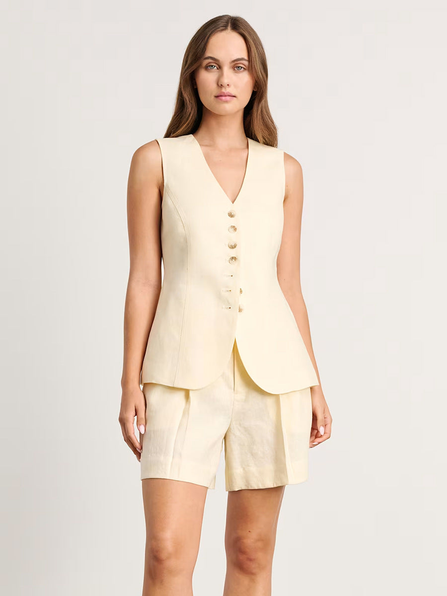 Set féminin lin-look – Parfait pour les journées ensoleillées