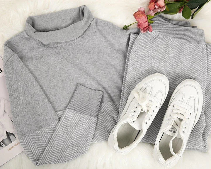 Ensemble de Détente Hivernal Deux Pièces pour Femme – Tenue Chaude et Confortable à la Maison