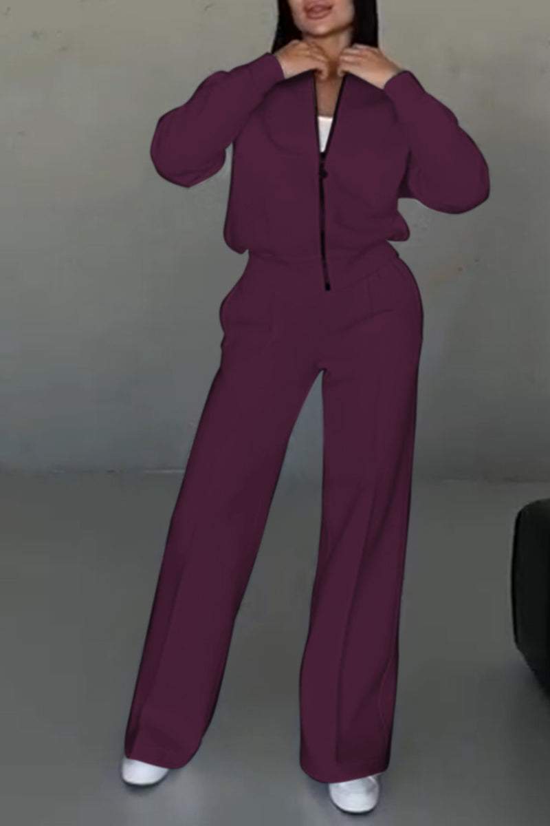 Ensemble Décontracté Deux Pièces Tendance pour Femme – Sweatshirt Oversize zippé et Pantalon de Jogging
