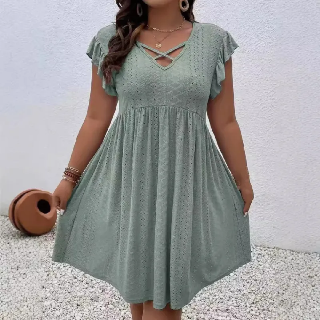 Mini robe décontractée à manches courtes – Parfaite pour les journées chaudes