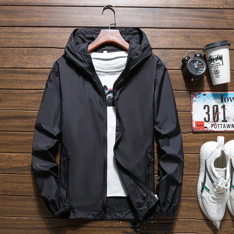 Veste légère à capuche pour homme