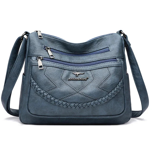 Sac Bandoulière en Cuir Souple de Luxe