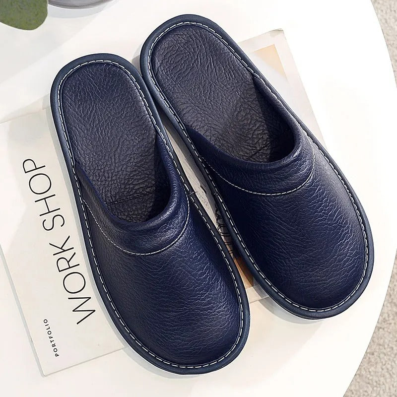 Chaussons confortables en cuir vegan – Luxe et détente