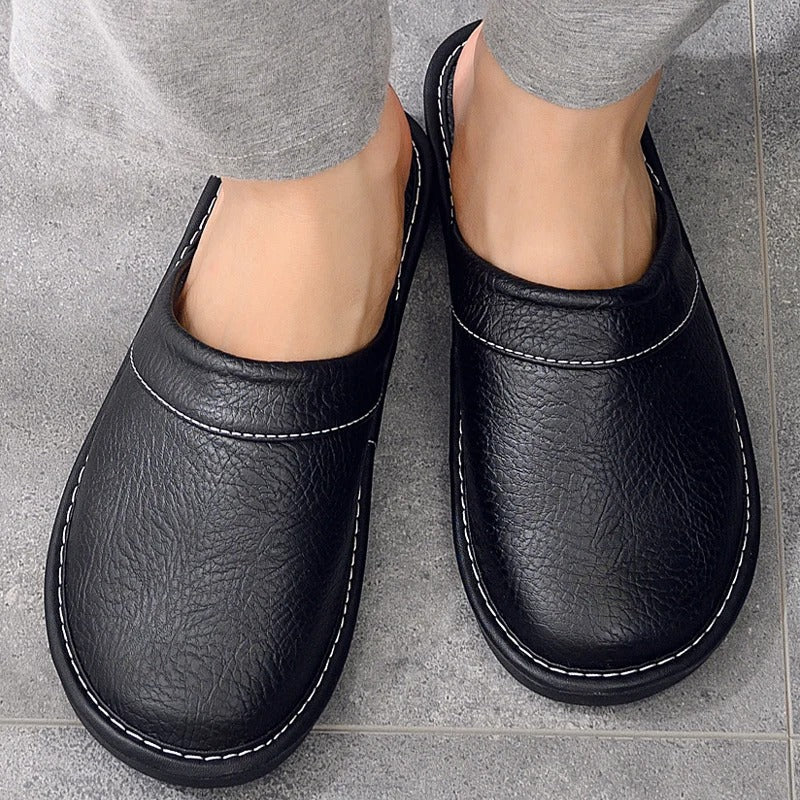 Chaussons confortables en cuir vegan – Luxe et détente