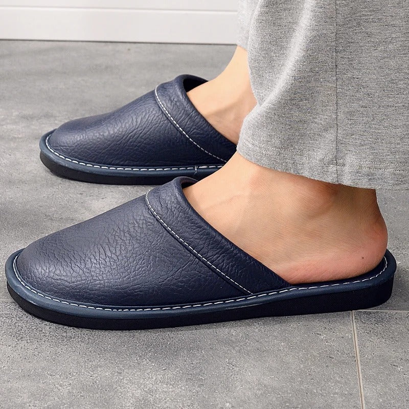 Chaussons confortables en cuir vegan – Luxe et détente