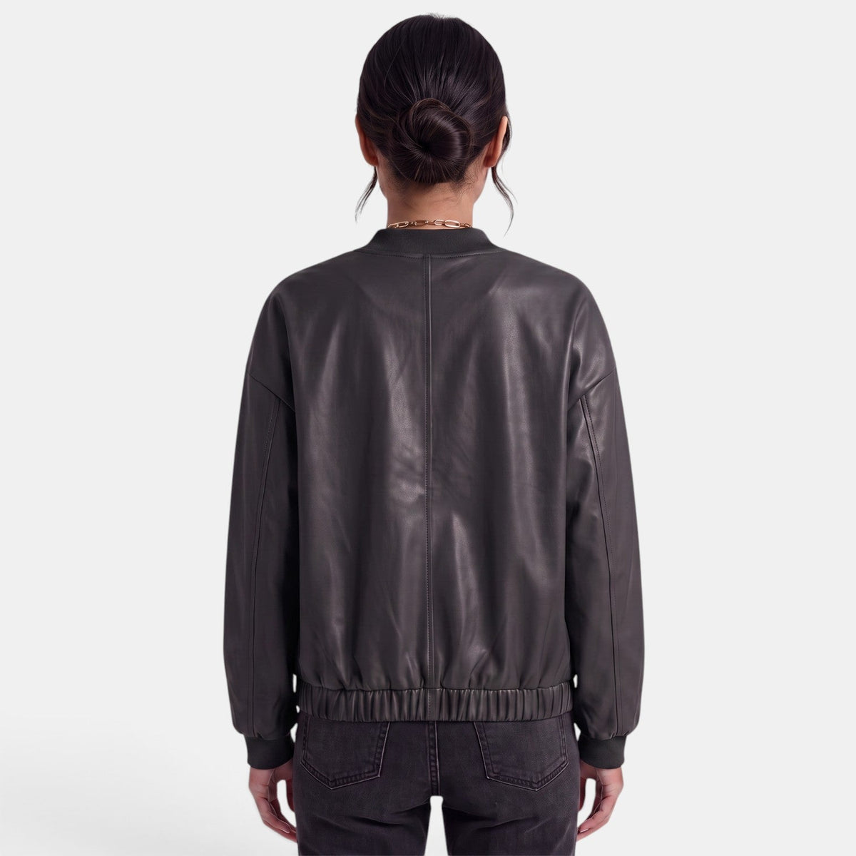 Giacca da motociclista da donna effetto pelle – Stile biker trendy e audace
