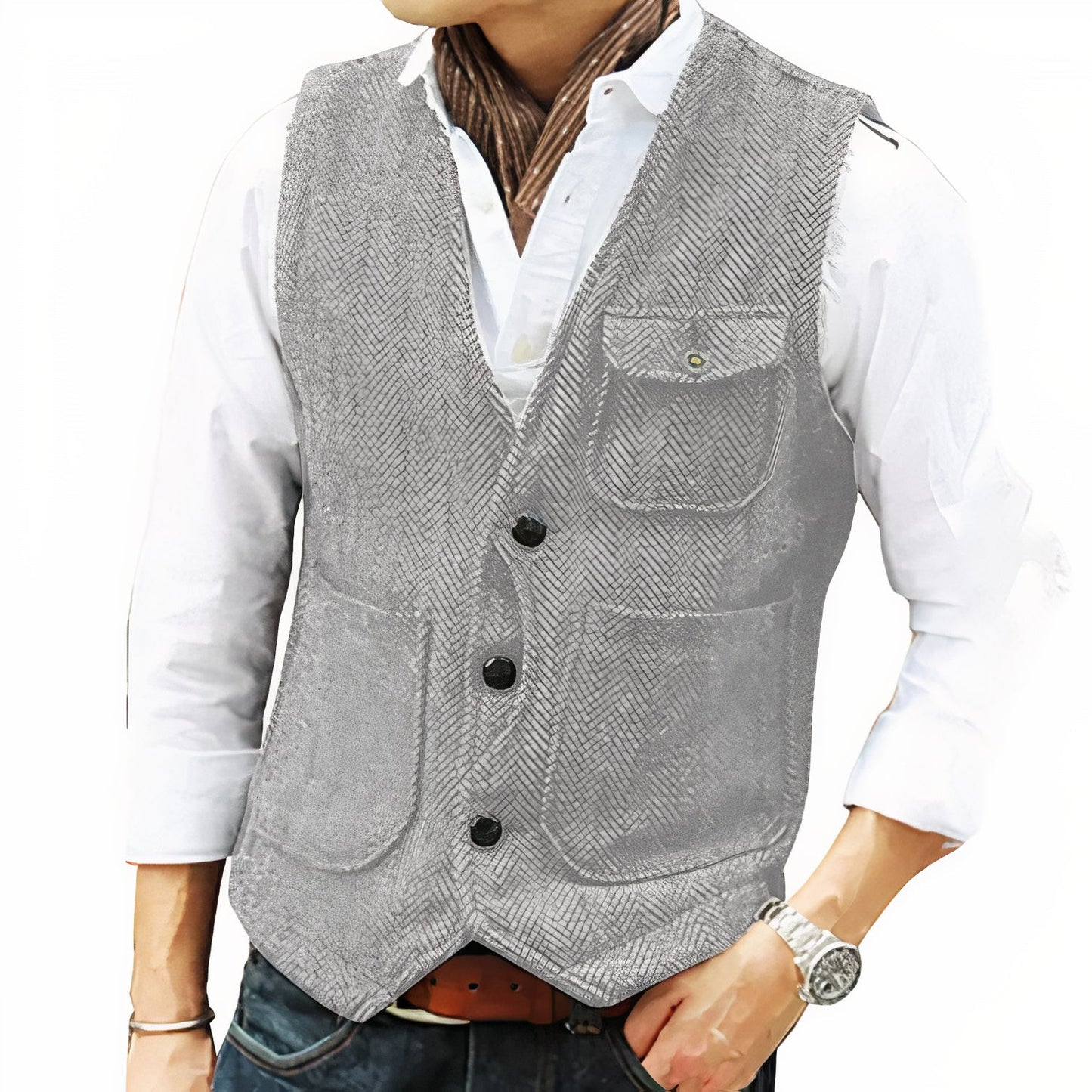 Gilet Homme à Coupe Premium – Élégance au Quotidien
