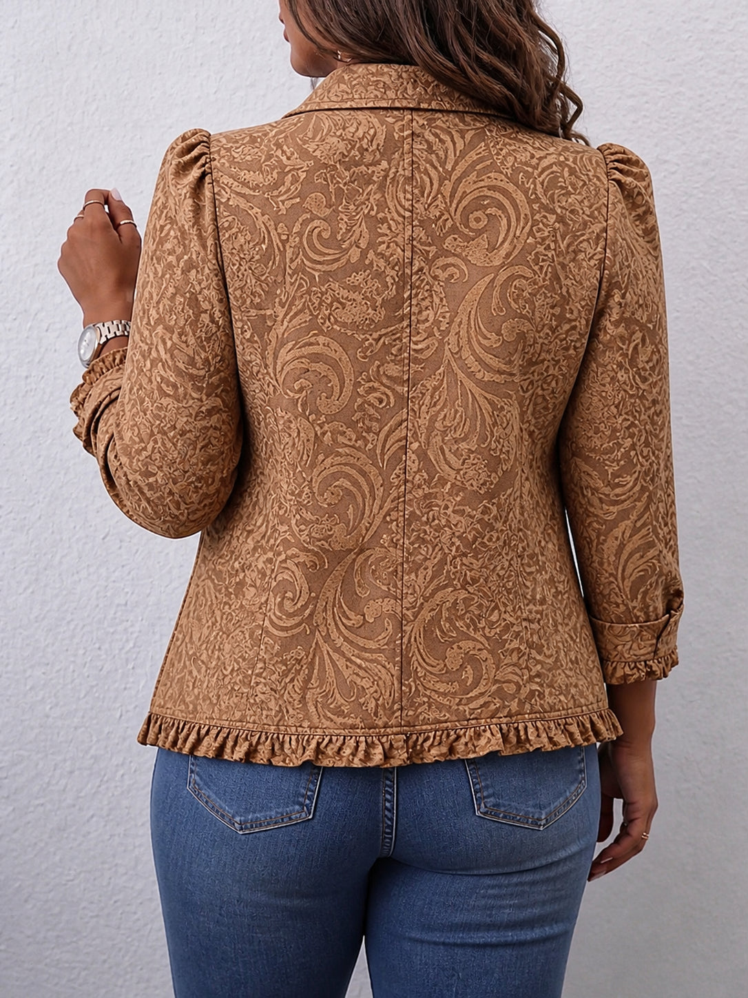 Veste fleurie femme a volants - Feminine et elegante