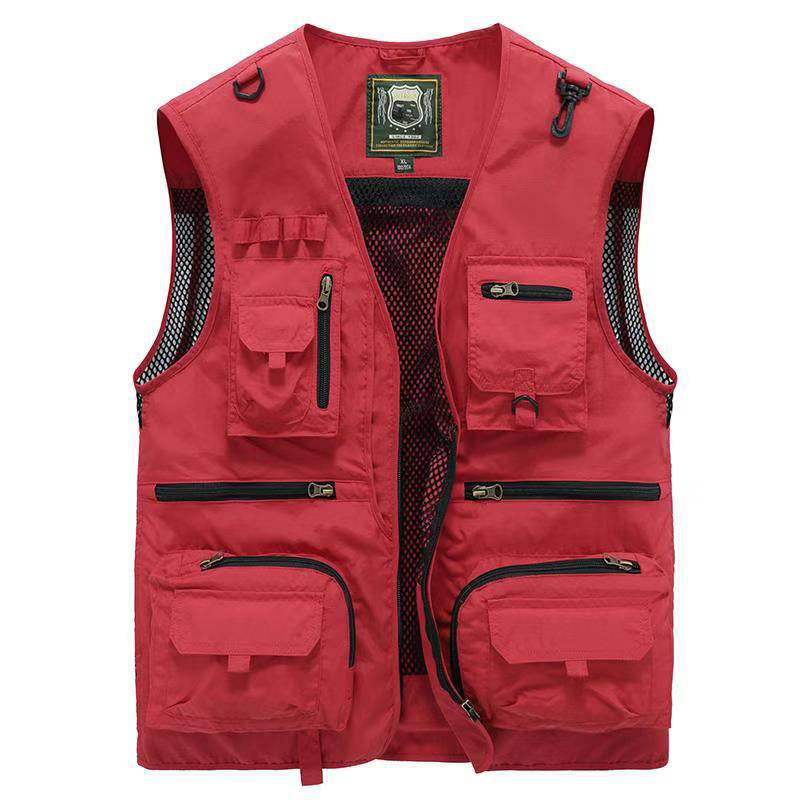 Gilet d'Été Léger Multi-Poches Homme – Veste Sans Manches Respirante pour la Randonnée, la Pêche, le Camping et les Voyages