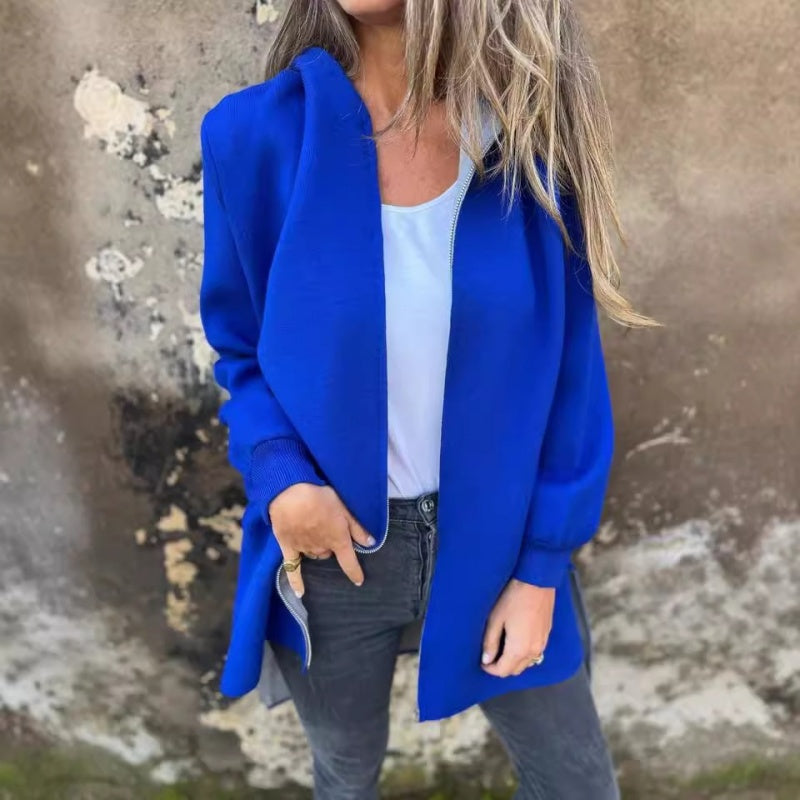 Oversized Fleece Jacket for Women – Loose and Casual Zip-Up Sweater