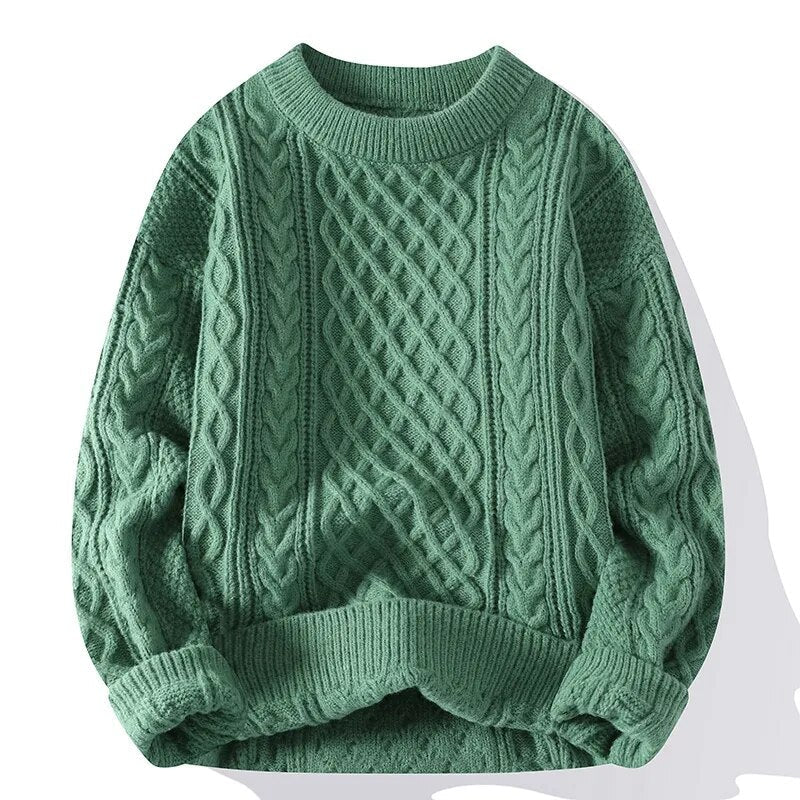 Pull Tricot Vintage Homme – Chandail Rétro Chaud Et Élégant