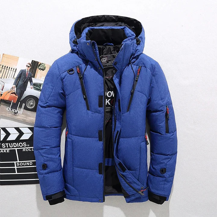 Premium Quilted Jacket for Men – Winter Coat with Elegant Stand-Up Collar