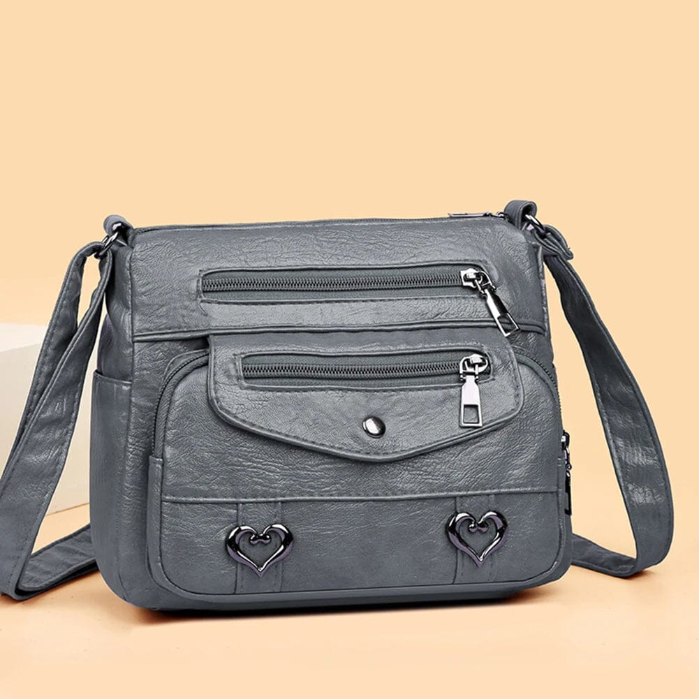 Sac Bandoulière Vintage Femme en Cuir Souple 'Love'