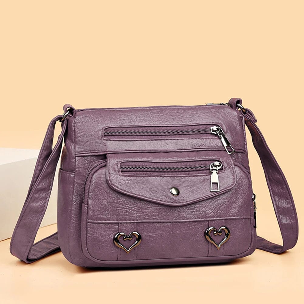 Sac Bandoulière Vintage Femme en Cuir Souple 'Love'