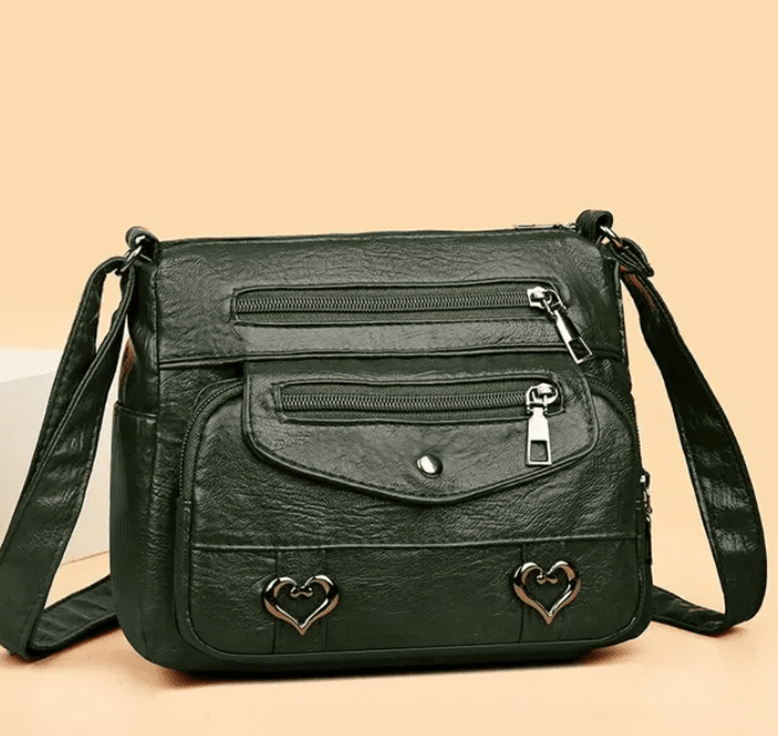 Sac Bandoulière Vintage Femme en Cuir Souple 'Love'