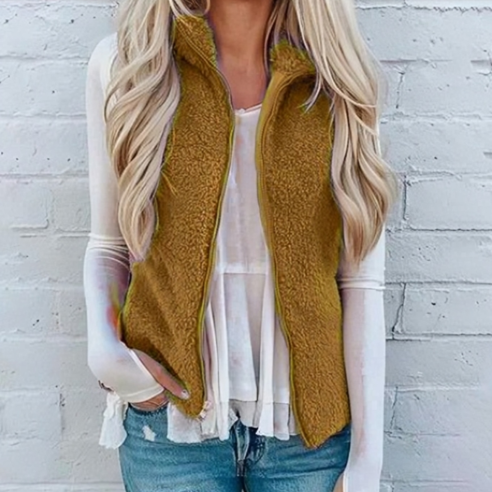 Gilet confortable pour femmes | Avec fermeture éclair