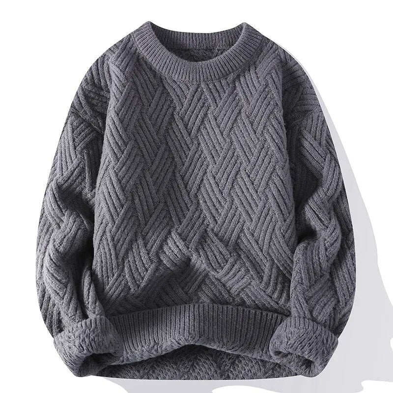 Pull Tricot Vintage Homme – Chandail Rétro Chaud Et Élégant