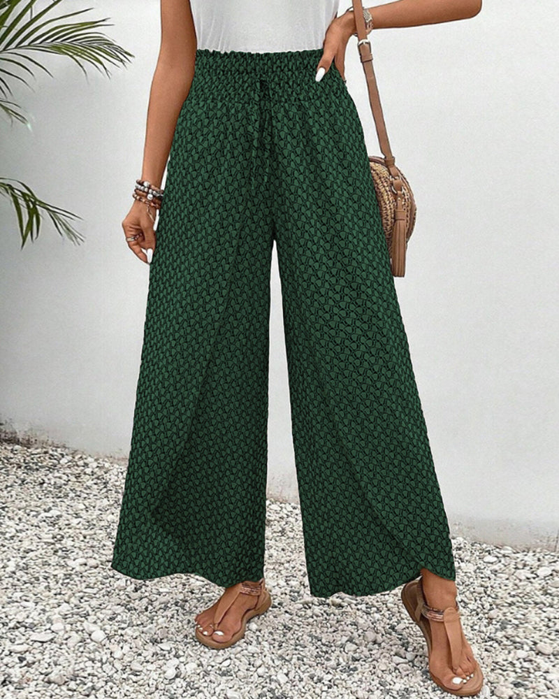 Pantalon à imprimé géométrique pour femme