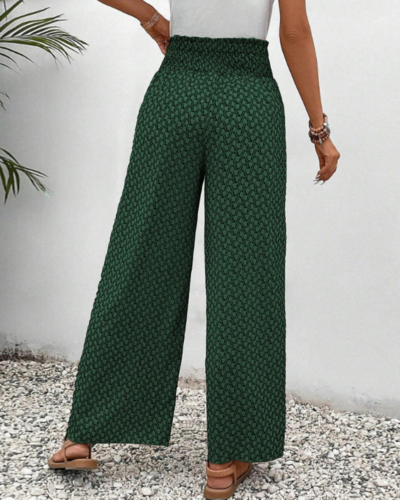 Pantalon à imprimé géométrique pour femme