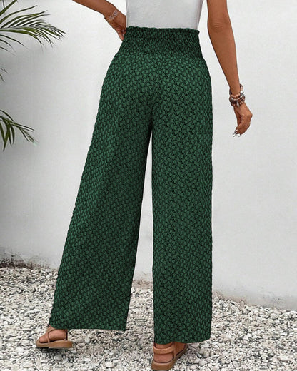 Pantalon à imprimé géométrique pour femme
