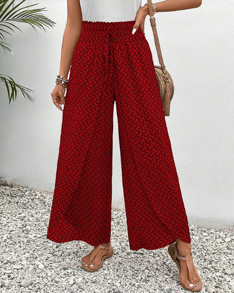 Pantalon à imprimé géométrique pour femme