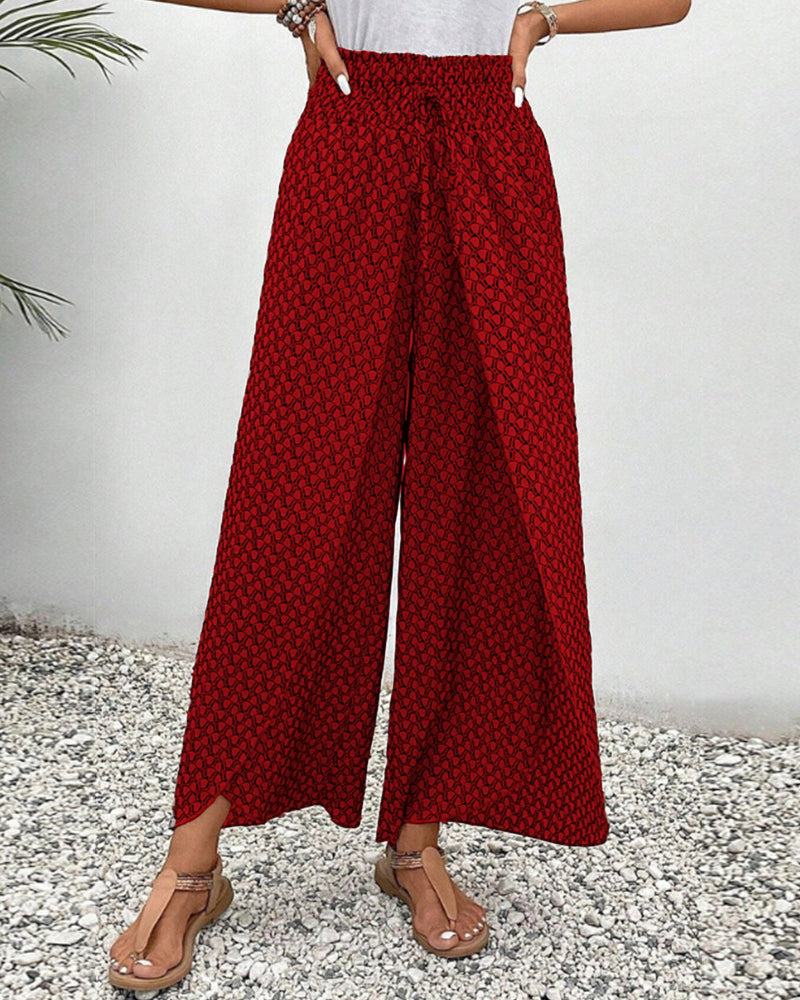 Pantalon à imprimé géométrique pour femme