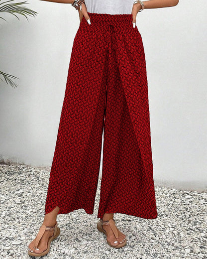 Pantalon à imprimé géométrique pour femme