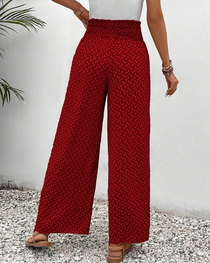 Pantalon à imprimé géométrique pour femme