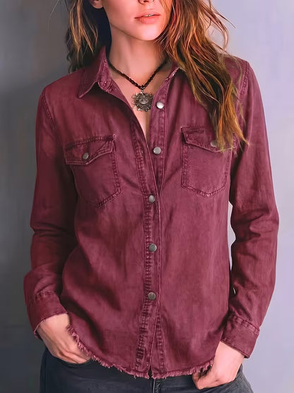 Chemise western femme a franges - Retro et originale