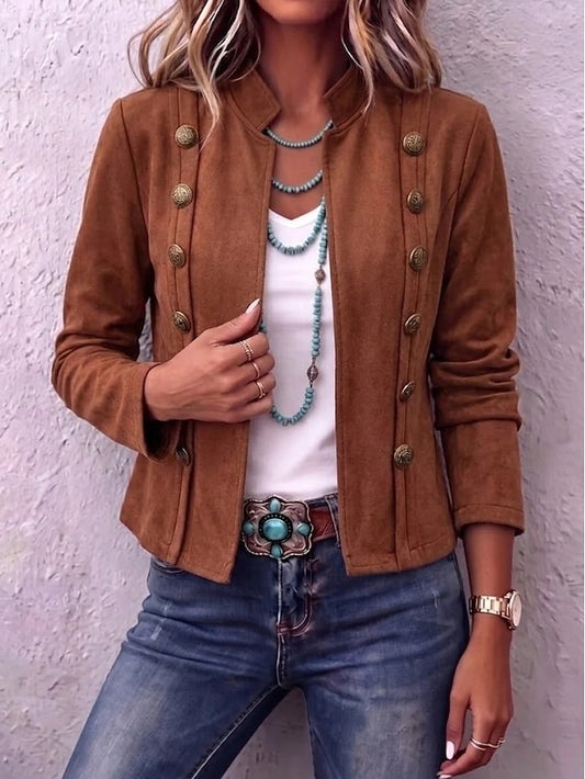 Giacca da donna in similpelle patchwork - Vintage e casual
