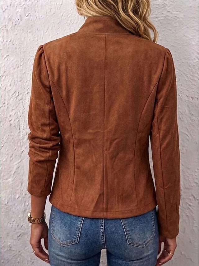 Chaqueta de mujer de cuero sintético con diseño patchwork - Vintage y casual