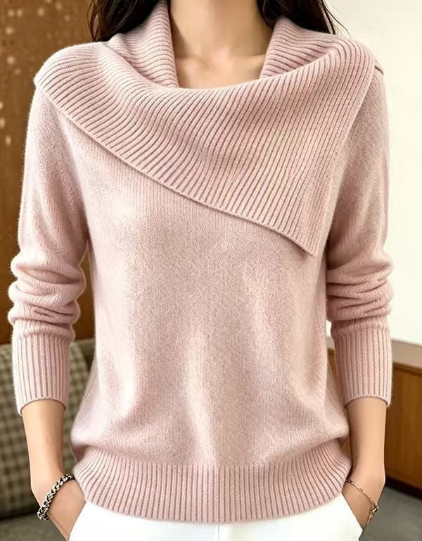 Pullover da donna casual con colletto rovesciato: comodo e versatile