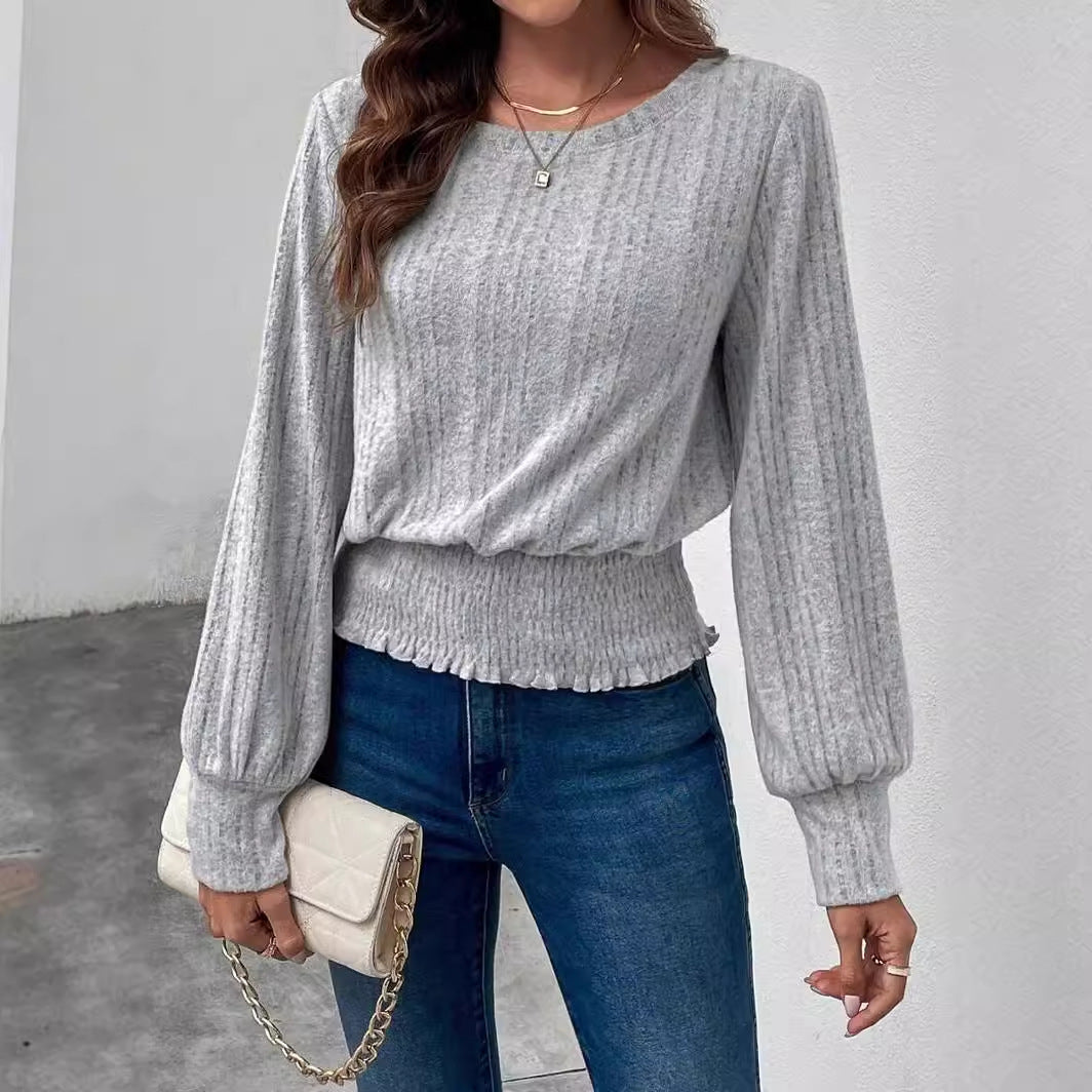 Maglia casual da donna a maniche lunghe - Semplice e versatile