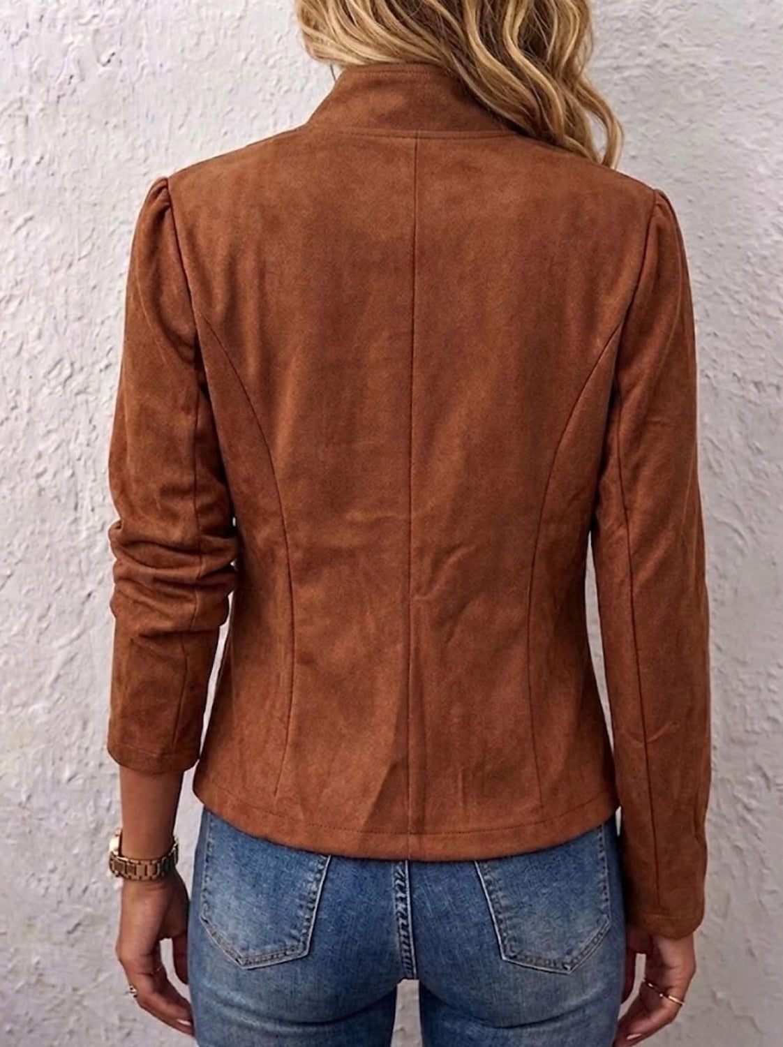 Chaqueta de mujer de cuero sintético con diseño patchwork - Vintage y casual