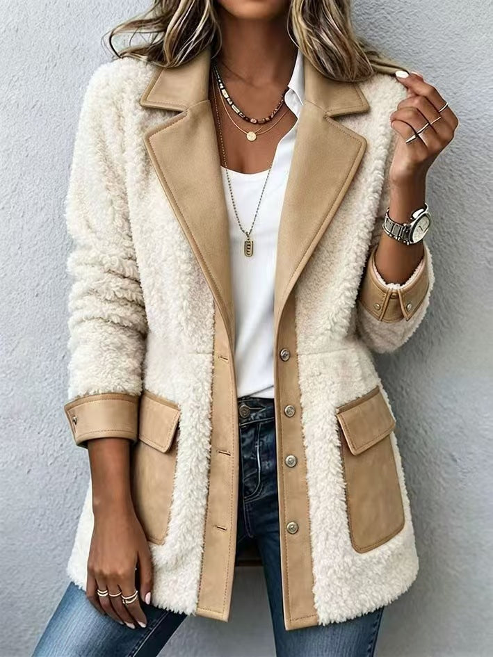 Women's denim patchwork cardigan - Warm and original
