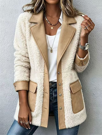 Women's denim patchwork cardigan - Warm and original